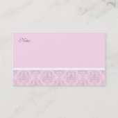 Roze European Elegance mammie kaarten Contactkaartje (Achterkant)