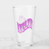 Roze Evelyn Name Logo, Glas (Voorkant)