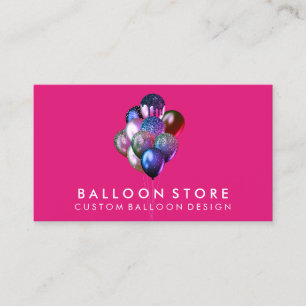 Roze evenement plan feest decoratie glitter ballon visitekaartje