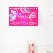 Roze evenementenplanner thuis trouwballonnen spandoek (Insitu)