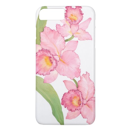 Roze Exotische Aquarel Bloemen Case-Mate iPhone Case (Achterkant)