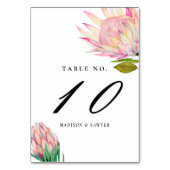 Roze exotische bloemen bruiloft kaart (Voorkant)