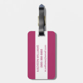 Roze exotische Waterverf Flowers Bagagelabel (Achterkant verticaal)