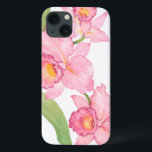 Roze exotische Waterverf Flowers Case-Mate iPhone Case<br><div class="desc">Roze exotische Waterverf bloemen kunstenaar: Tim OToole</div>