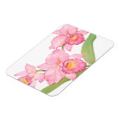 Roze exotische Waterverf Flowers Magneet (Linkerzijde)
