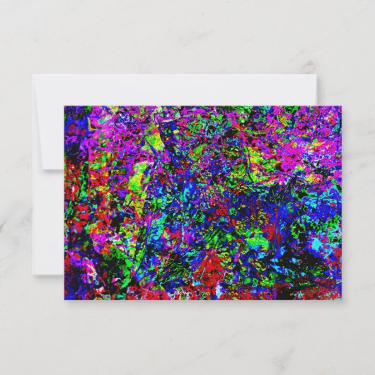 Roze explosie abstracte uitnodiging, Aangename abs Kaart (Voorkant)