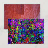 Roze explosie abstracte uitnodiging, Aangename abs Kaart (Voorkant / Achterkant)