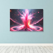 Roze explosie canvas afdruk (Insitu (Houten vloer))