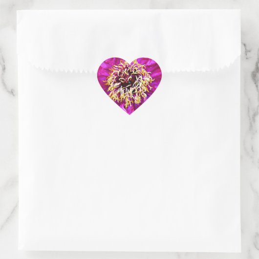 Roze explosie hart sticker (Tas)