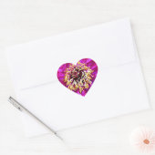Roze explosie hart sticker (Envelop)