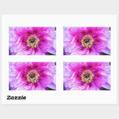 Roze explosie rechthoekige sticker (Vel)