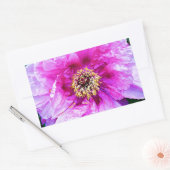 Roze explosie rechthoekige sticker (Envelop)