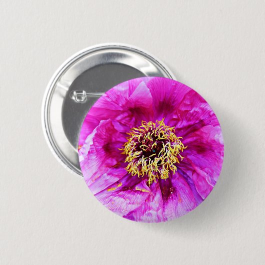 Roze explosie ronde button 5,7 cm (Voorkant /achterkant)