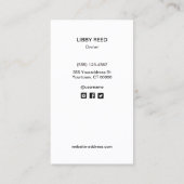 Roze EyeLash Lash Extension Gouden Spiegel Visitekaartje (Achterkant)