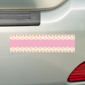 Roze Eyelet Background Bumpersticker (Op auto)