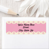 Roze Eyelet Background Return Address Sticker (Insitu)