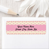 Roze Eyelet Background Return Address Sticker (Insitu)