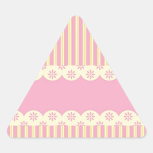 Roze Eyelet Background Triangle Sticker