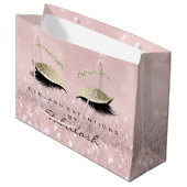 Roze Eyes Lashes Blush Makeup Glitter Branding Groot Cadeauzakje (Voorkant Gekanteld)