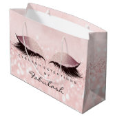 Roze Eyes Lashes Blush Makeup Glitter Bridal Groot Cadeauzakje (Achterkant Gekanteld)