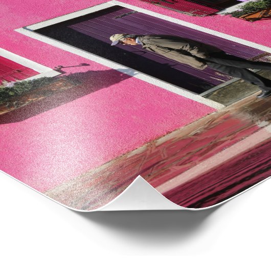 Roze façade, Buraneilanden Foto Afdruk (Hoek)