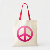 Roze Fade Peace-teken Tote Bag (Voorkant)