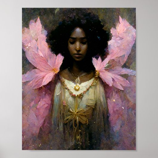 Roze Fae 8 Fantasy Art Poster (Voorkant)