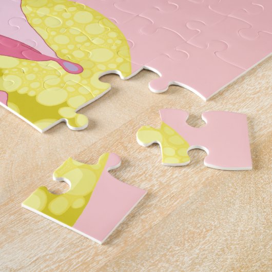 Roze Fae Dragon Hatchling Jigzaag Puzzle Legpuzzel (Zijkant)