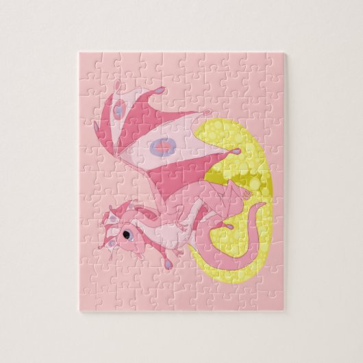 Roze Fae Dragon Hatchling Jigzaag Puzzle Legpuzzel (Verticaal)