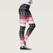 Roze Fair Isle Pattern Leggings (Rechts)