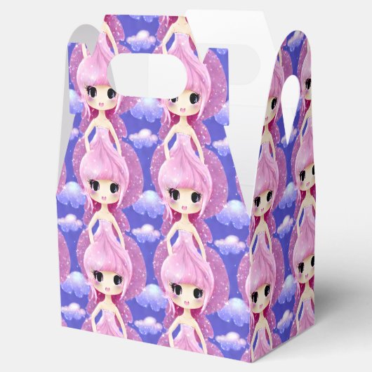 Roze fairies Dream Land Pattern Bedankdoosjes (Geopend)