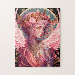 Roze Fairy Angel Fantasy Art Legpuzzel