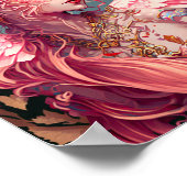 Roze Fairy Angel Fantasy Art Poster (Hoek)