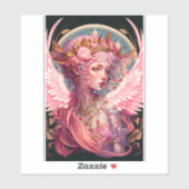 Roze Fairy Angel Fantasy Art Sticker (Vel)
