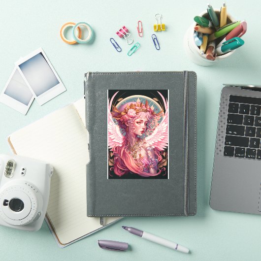Roze Fairy Angel Fantasy Art Sticker (iPad Cover)