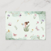 Roze Fairy Baby Meisje Douche Bloem Luier Raffle Informatiekaartje (Achterkant)