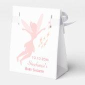 Roze Fairy Baby shower Bedankdoosjes (Achterkant)