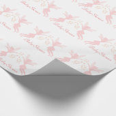 Roze Fairy Baby shower Cadeaupapier (Hoek)
