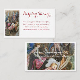 Roze Fairy Baby Zegeningen Display Douche Informatiekaartje