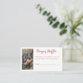 Roze Fairy Baby Zegeningen Luier Raffle Informatiekaartje (Staand voorkant)