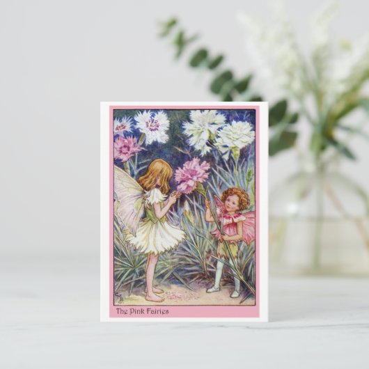 Roze fairy briefkaart (Staand voorkant)