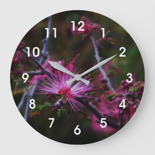 Roze Fairy Duster Grote Klok (Voorkant)