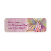 Roze Fairy Fantasy Art retour adres labels (Voorkant)