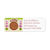 Roze Fairy House adreslabel Etiket (Voorkant)