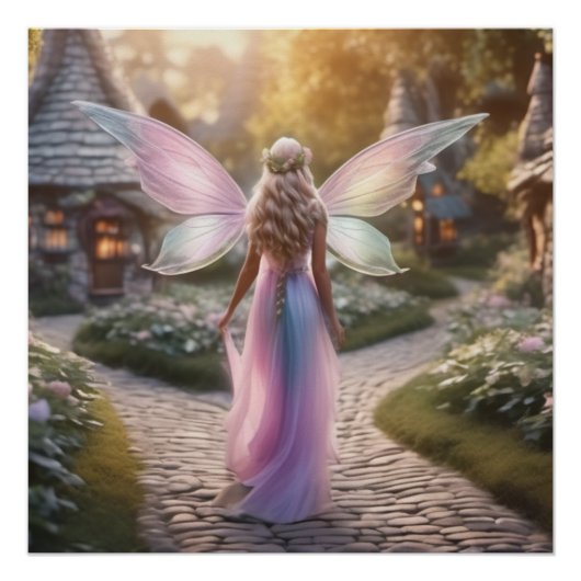 Roze fairy perfect poster (Voorkant)