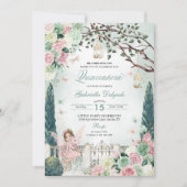 Roze Fairy Prinses Betoverde Tuin Quinceanera Kaart (Voorkant)