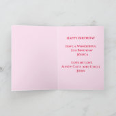 Roze Fairy Speciaal Nichtje 5e Verjaardag Kaart (Binnen)