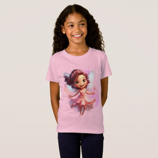 Roze fairy t-shirt (Voorkant volledig)
