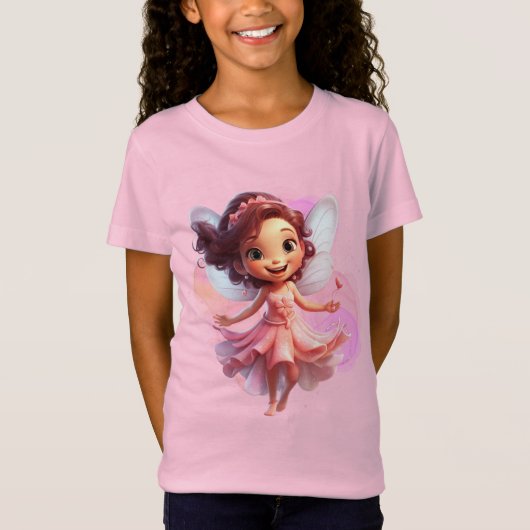 Roze fairy t-shirt (Voorkant)