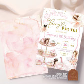 Roze Fairy Tea Party Uitnodiging